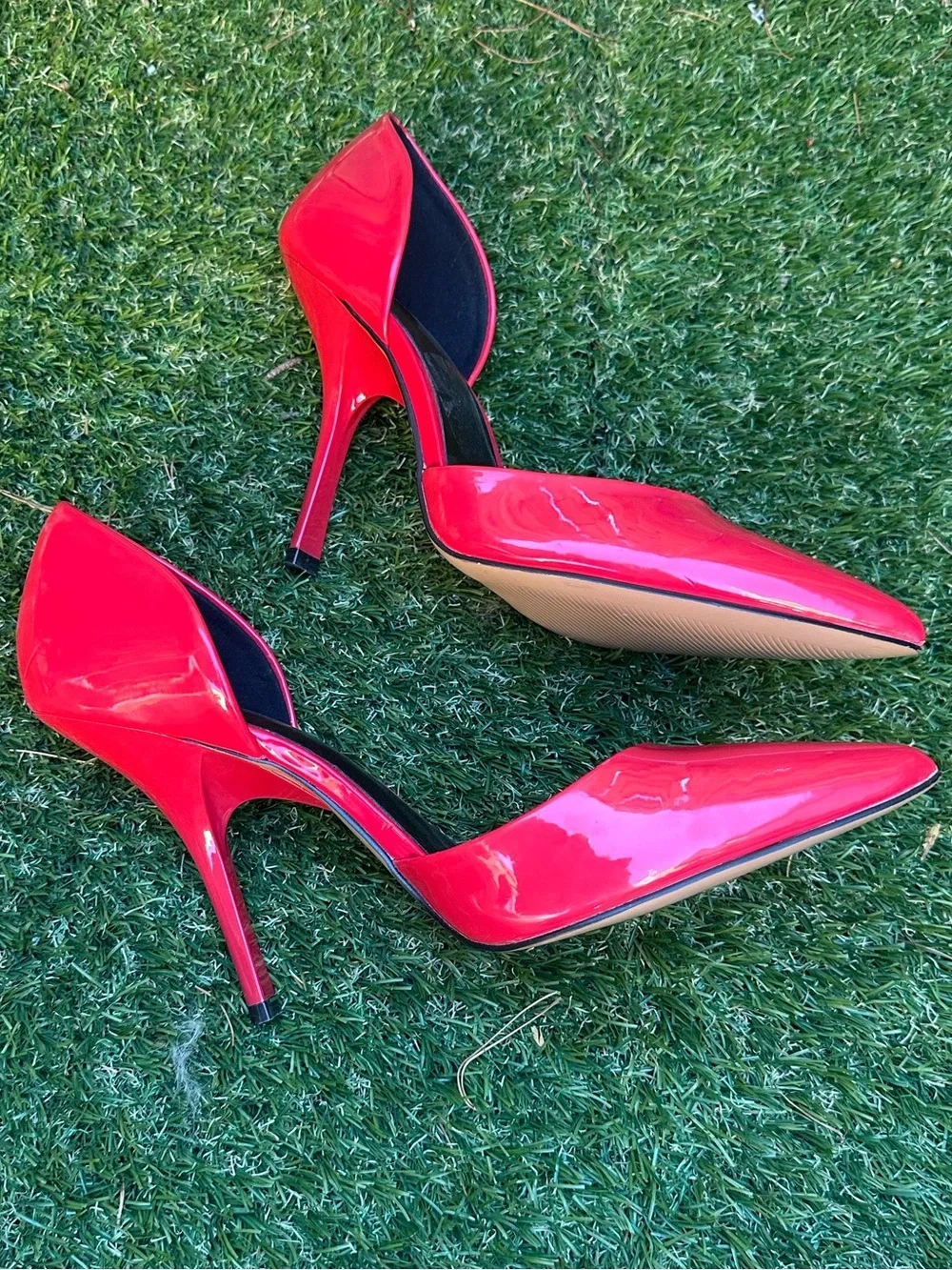 Mix No. 6 Red Patent Pointed-Toe Stiletto Pumps
